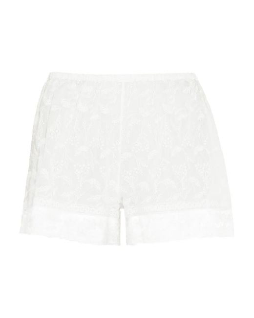 Eres White Floralie Shorts
