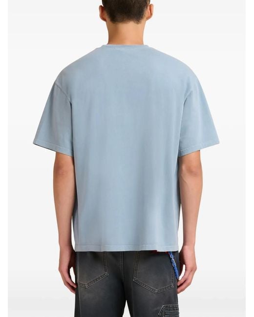 Marni Blue Chest-Pocket Short-Sleeves T-Shirt for men