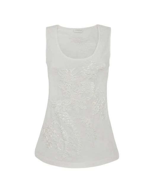 P.A.R.O.S.H. White Floral-Embroidered Blouse