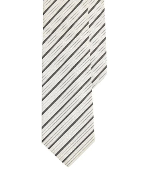 Ralph Lauren White Striped Tie