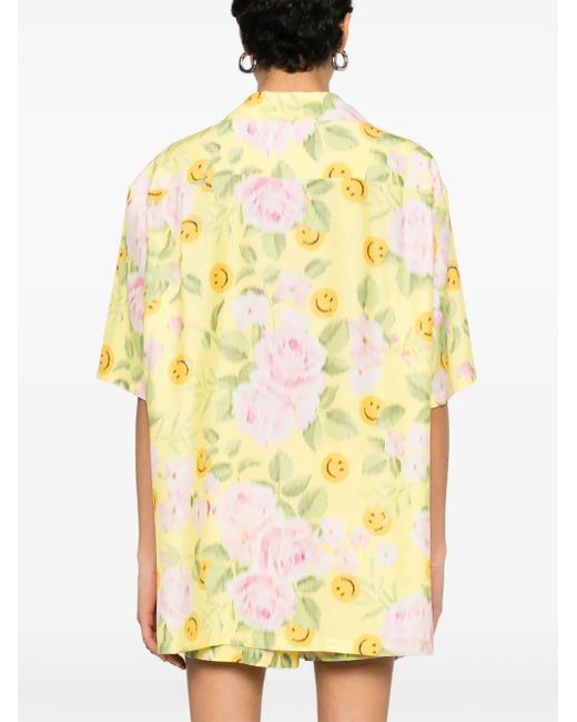 Moschino X Smiley シルクシャツ Metallic