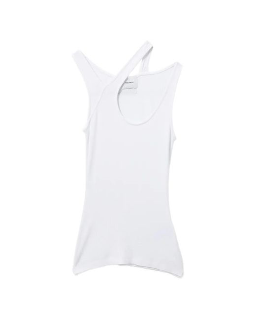 Halfboy White Cut-Out Tank Top
