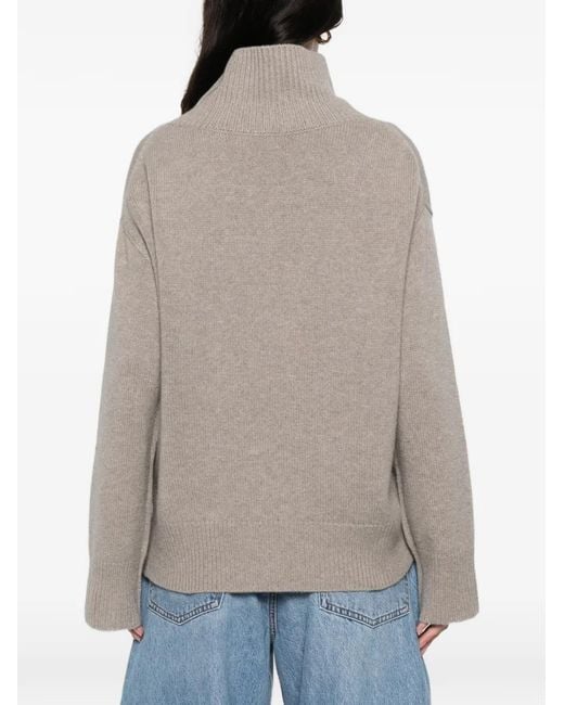 Soft Goat Natural Turtleneck Cashmere Sweater