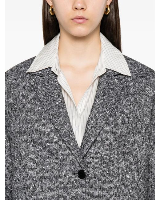 Ermanno Scervino Gray Two-Button Blazer