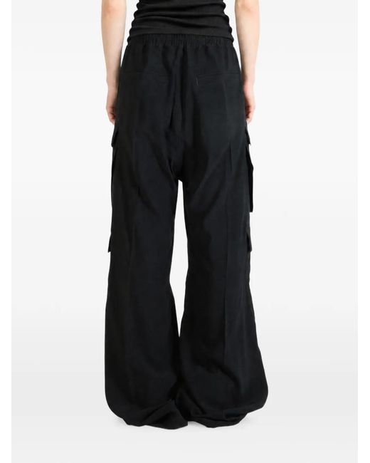 Rick Owens Blue Cargo Belas Wide-Leg Trousers for men