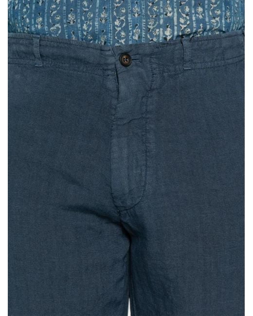 メンズ Corneliani リネン ショートパンツ Blue