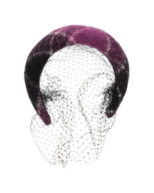 Red(v) Purple Mottled Veil Headband