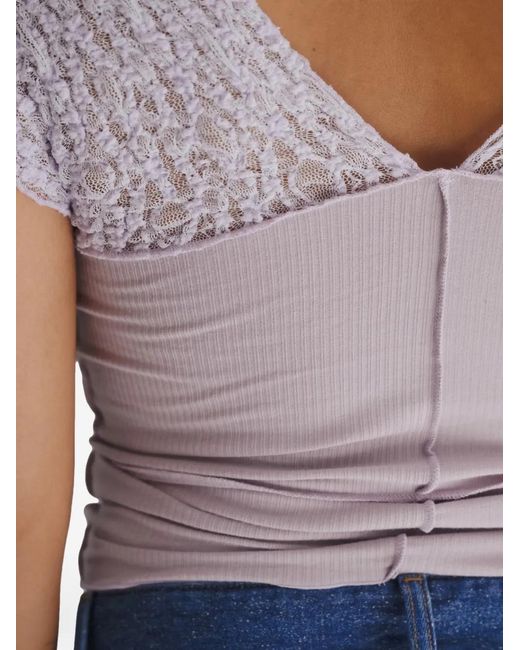 Baserange Blue Nehru V-Neck Top