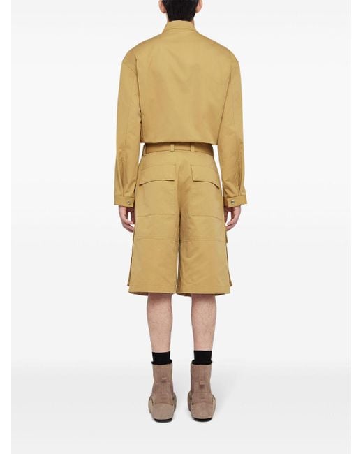 Jil Sander Yellow Belted Shorts for men