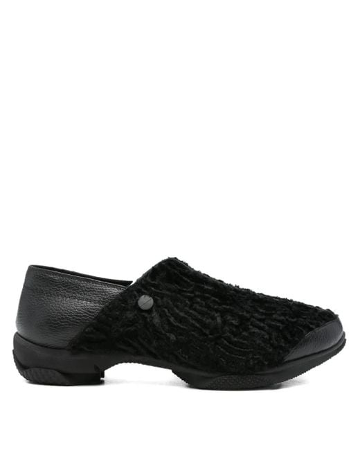 Kiko Kostadinov Black Vig Textured Slip-On Loafers for men