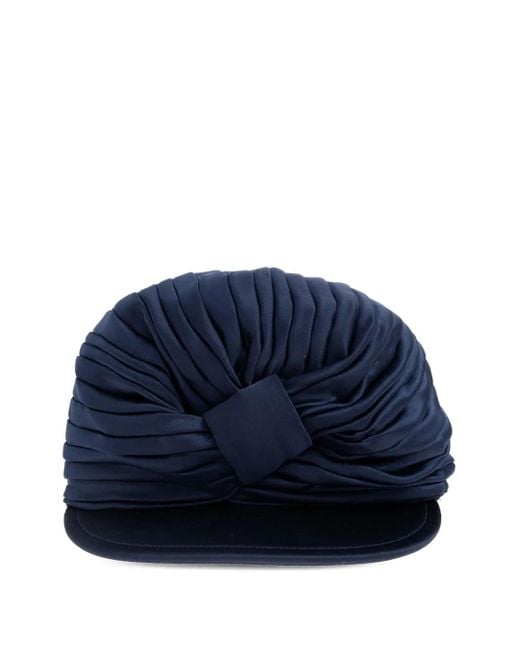 DSquared² Blue Pleated Bow Cap