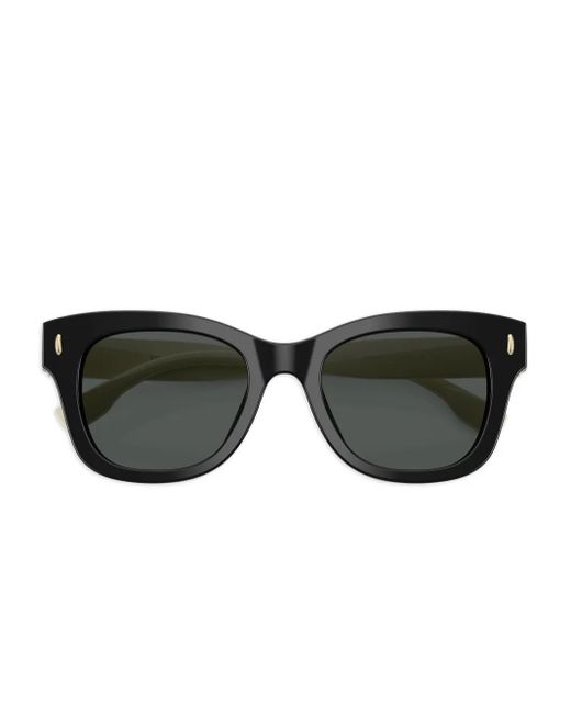 Tory Burch Black Two-Tone Square Sunglasses