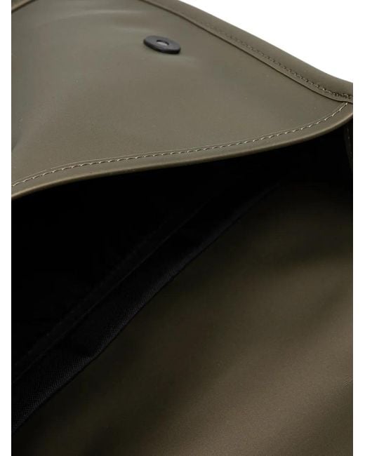 Rains Green Flap Buckle Backpack