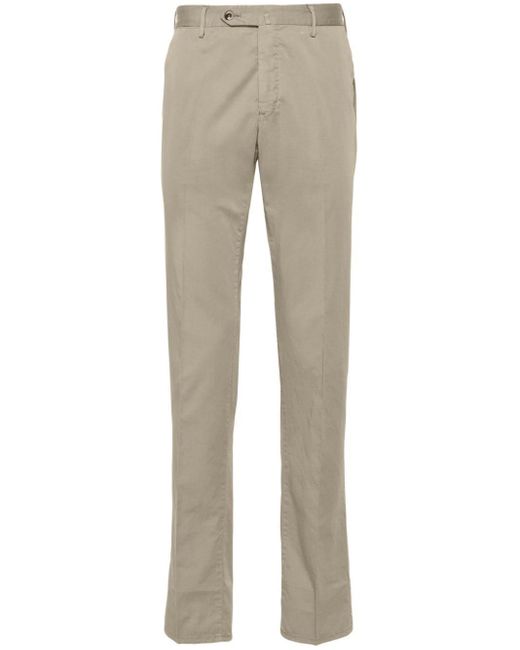 PT Torino Natural Tapered-leg Cotton-blend Chino Trousers for men