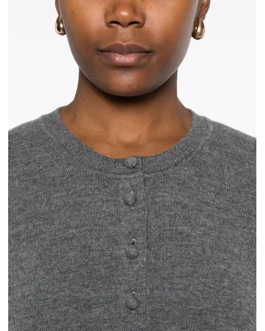 Cardigan Con Bottoni di Alpha Studio in Gray