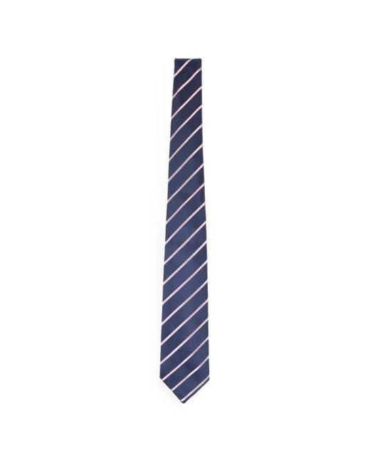 Cravatta A Righe di Kiton in Blue da Uomo