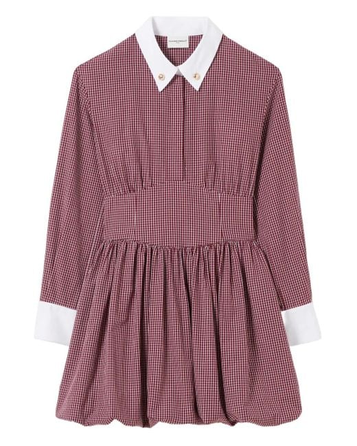 Claudie Pierlot チェック ミニドレス Purple