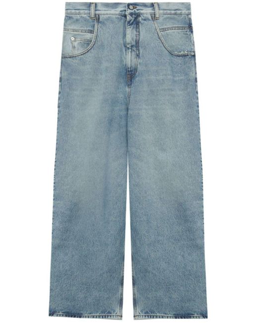 Hed Mayner Blue Mid-rise Wide-leg Jeans for men