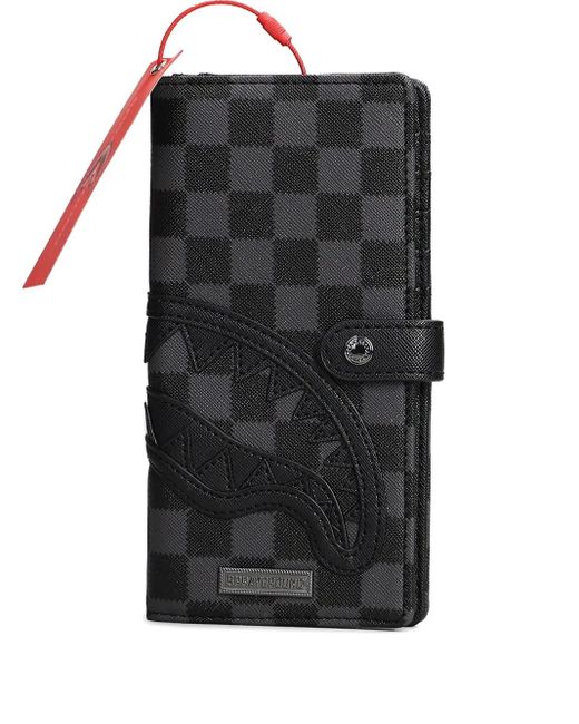 Sprayground Black Chequered Shark Wallet
