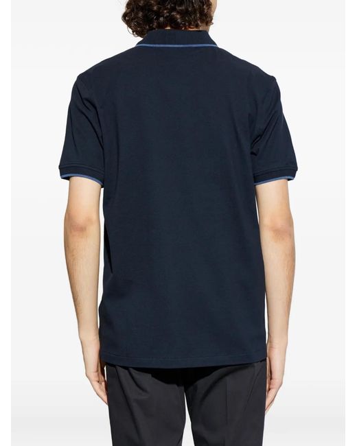 Paul Smith Blue Polo Manches Courtes À Logo Zèbre for men