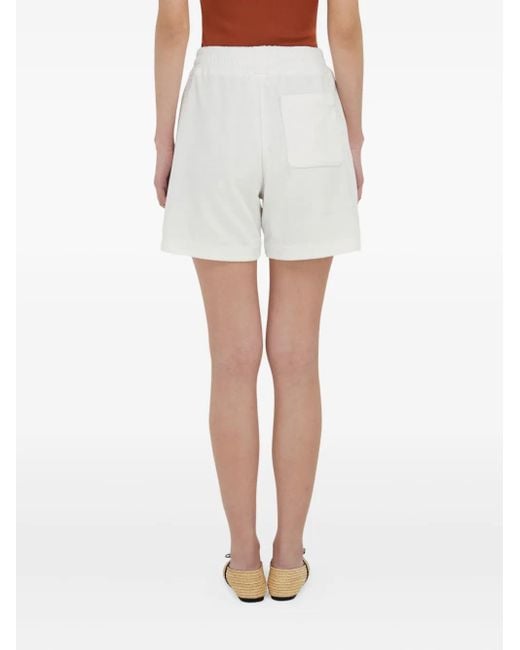 Ferragamo White Monogram Pocket Shorts