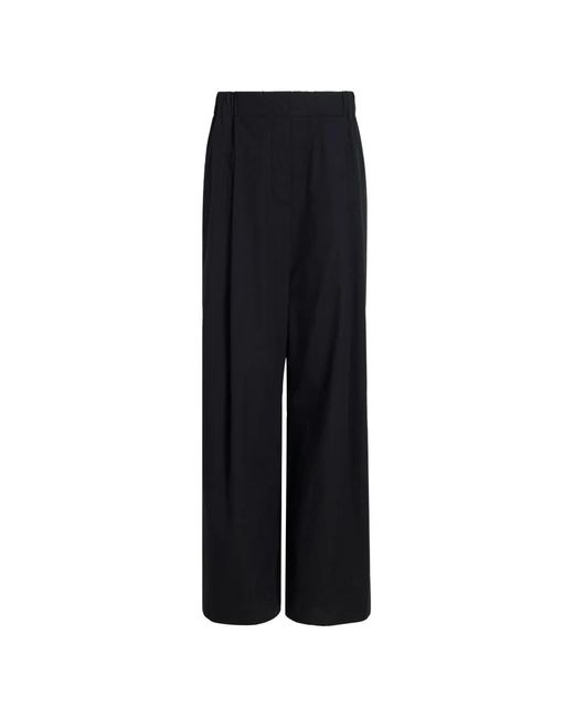 Proenza Schouler Black Lissia Pleated Trousers