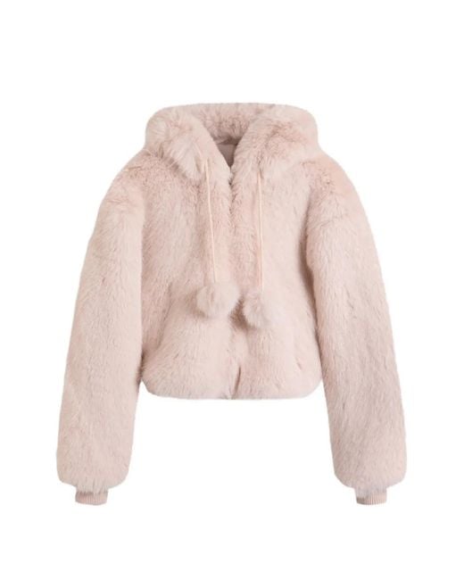 Juicy Couture Pink Faux-Fur Hooded Jacket