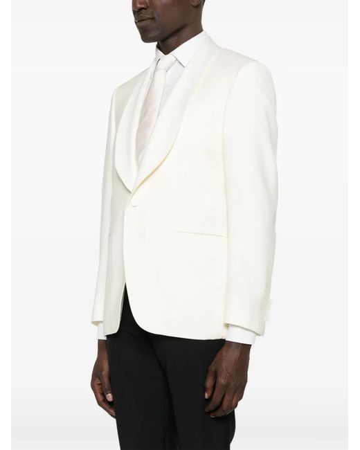 Canali White Wool Suit for men