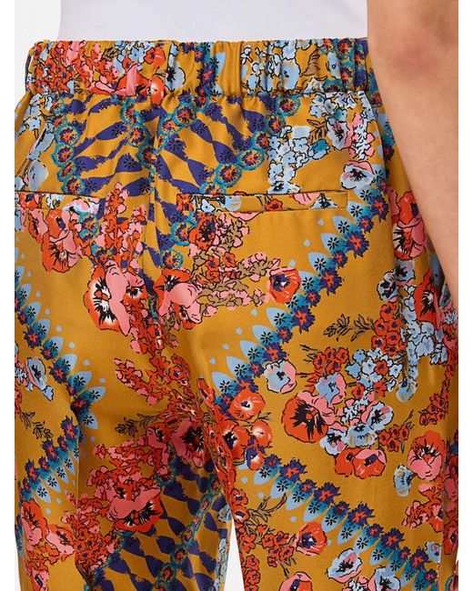 Alberto Biani Orange Silk Trousers