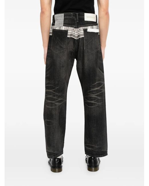 Yohji Yamamoto Gray Nh Savage Five-Pockets Jeans for men