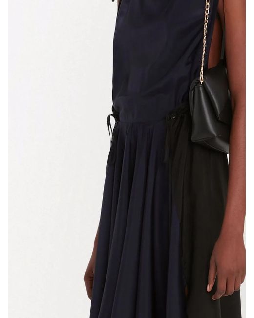 J.W. Anderson Black Asymmetric-Hem Midi Dress