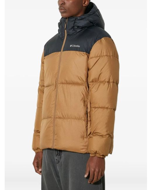 Columbia Blue Hooded Puffer Jacket for men