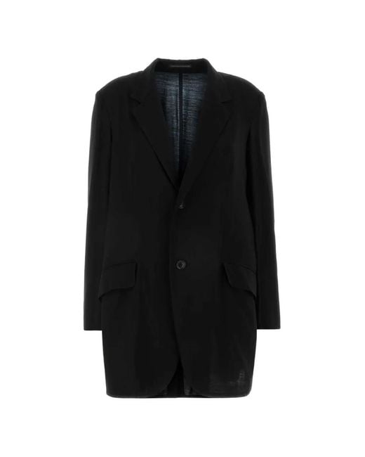 Y's Yohji Yamamoto Black Notched-Lapel Jersey Blazer