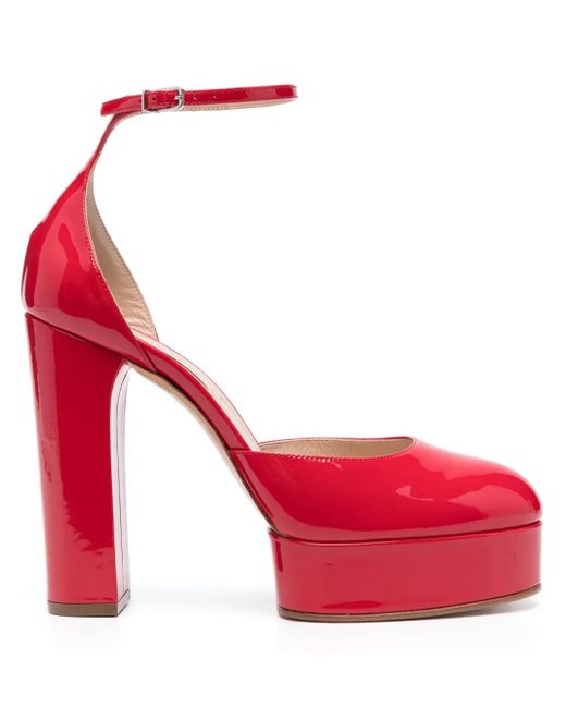 Casadei Pink 115Mm Patent Platform Pumps