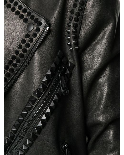 black studded moto jacket