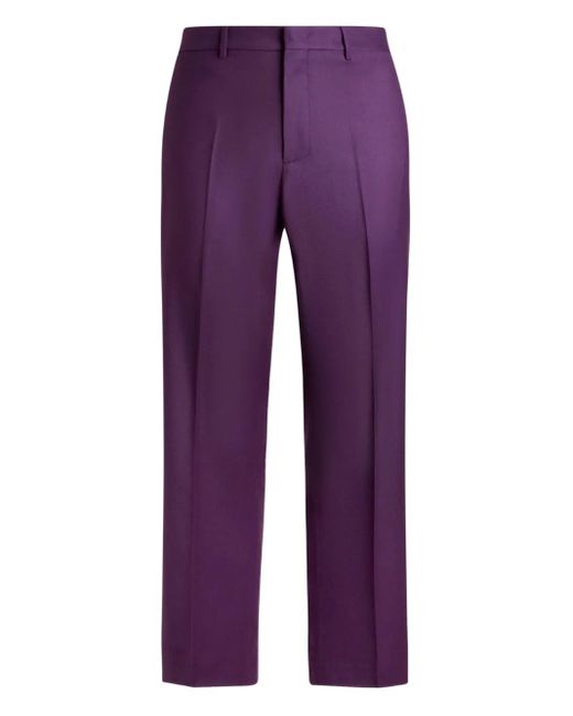 Etro Purple Welt-Pockets Tailored Trousers for men