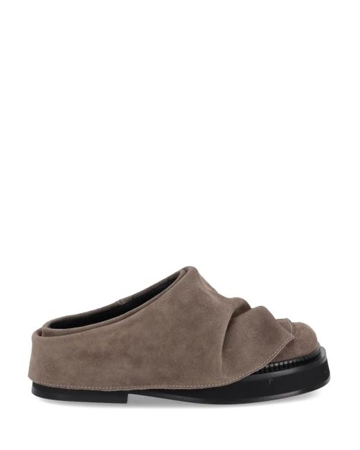 The Attico Brown Suede Mules