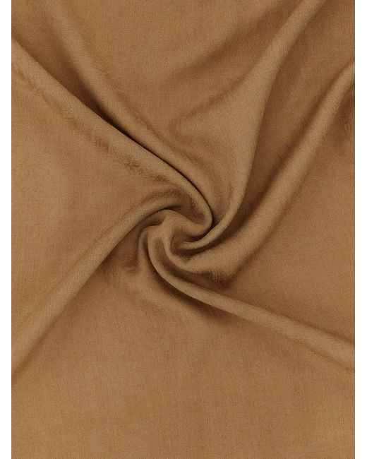 Max Mara Natural Fringed-Trim Scarf