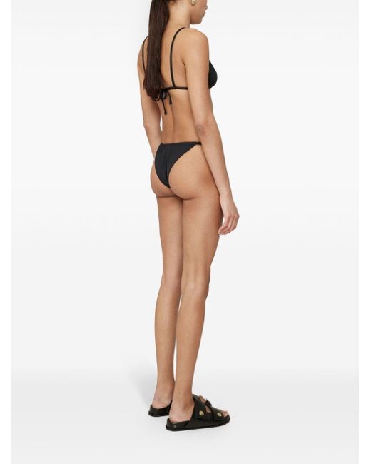 Anine Bing Black Milani Ruched Bikini Bottoms