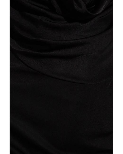 Helmut Lang Black Cowl-Neck Dress