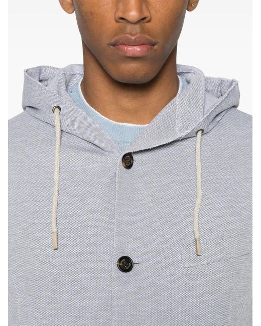 Eleventy Gray Hooded Blazer for men