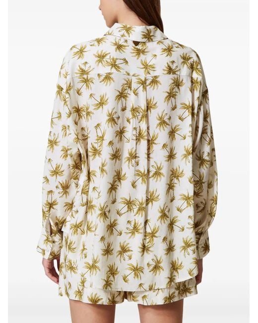 Twinset Geweven Blouse in het Metallic