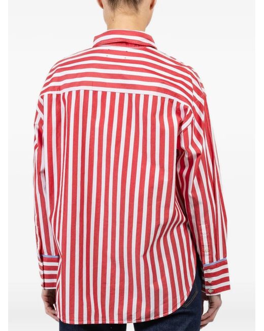 Xirena Red Gillian Striped Shirt