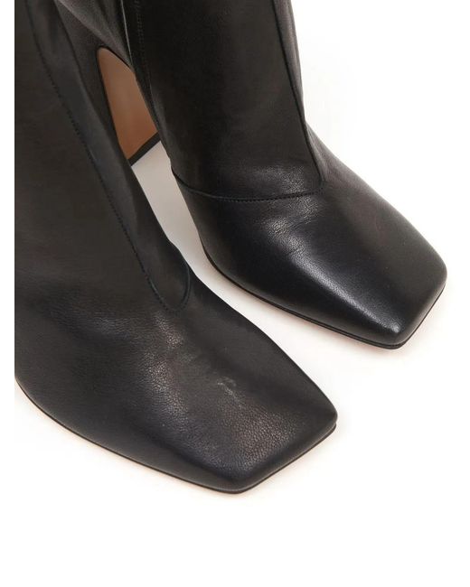Maison Margiela Black Décortiqué 100Mm Four-Stitch Ankle Boots