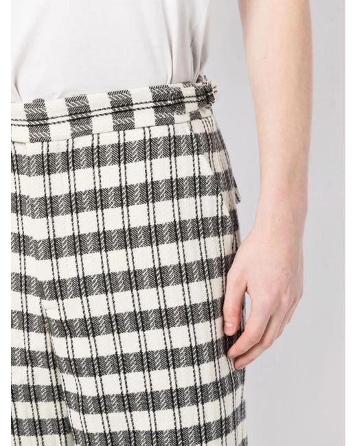 Bode Gray Geometric-Pattern Regular Trousers for men
