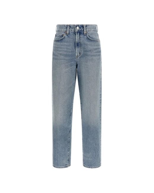 Agolde Blue Straight-Leg Jeans