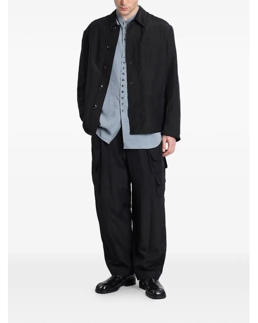 Giorgio Armani Black Buttoned Jacket for men