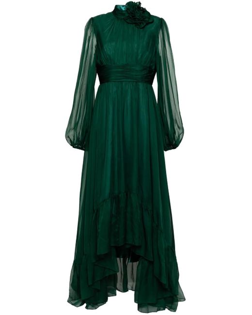 Mac Duggal Green Pleating Dress