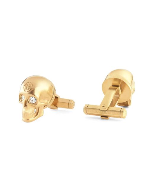 Philipp Plein Natural Skull Cufflinks for men