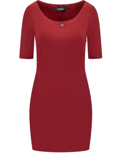 DSquared² Red Cotton Stretch Suit